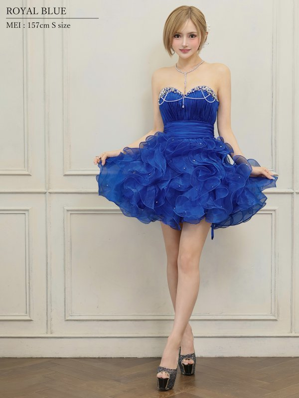 ロイヤルブルー　モデル：葉月芽生　身長：157cm　着用サイズ：Fサイズ