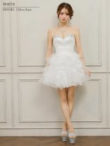 【予約商品/9月中旬-9月下旬発送予定】【ANGEL R/エンジェルアール】ベアトップ/ ハートカット/ ビジュー/ パールチェーン/ フリル/ ウエストマーク/ フワミニドレス/ キャバドレス[OF2]