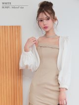 【予約商品/11月上旬-11月中旬発送予定】【ファッション小物：ボレロ】【ANGEL R/エンジェルアール】ロングスリーブ/ ラメ/ ボレロ[OF02]