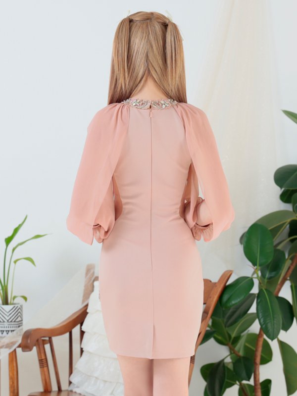 ピンク モデル:きよみ 身長:158cm 着用サイズ:Sサイズ