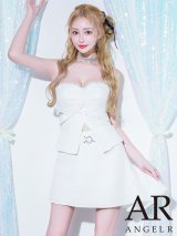 【予約商品/5月中旬-5月下旬発送予定】・XSサイズあり【ANGEL R/エンジェルアール】ツイード/ ウエストカット/ ベアトップ/ チャーム/ シフォン/ アシンメトリー/ セパレート/ マイクロミニ/ ミニドレス/ キャバドレス[OF2]