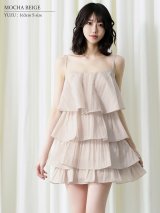【予約商品/6月上旬-6月中旬発送予定】【ANGEL R/エンジェルアール】ティアード/ フレア/ フリル/ キャミ/ フレアミニドレス/ キャバドレス[OF2]