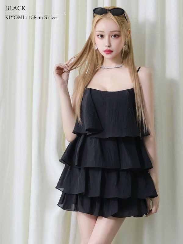 ブラック　モデル：きよみ　身長：158cm　着用サイズ：Sサイズ