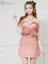 【予約商品/7月上旬-7月中旬発送予定】【ANGEL R/エンジェルアール】ベアトップ/ クロスショルダー/ キャミソール/ 3way/ フリル/ フレア/ マイクロミニドレス/ キャバドレス[OF2]