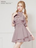 XSサイズあり【ANGEL R/エンジェルアール】ホルターネック/ フリル/ 2way/ ビジュー/ フレア/ マイクロミニドレス/ キャバドレス[OF2]