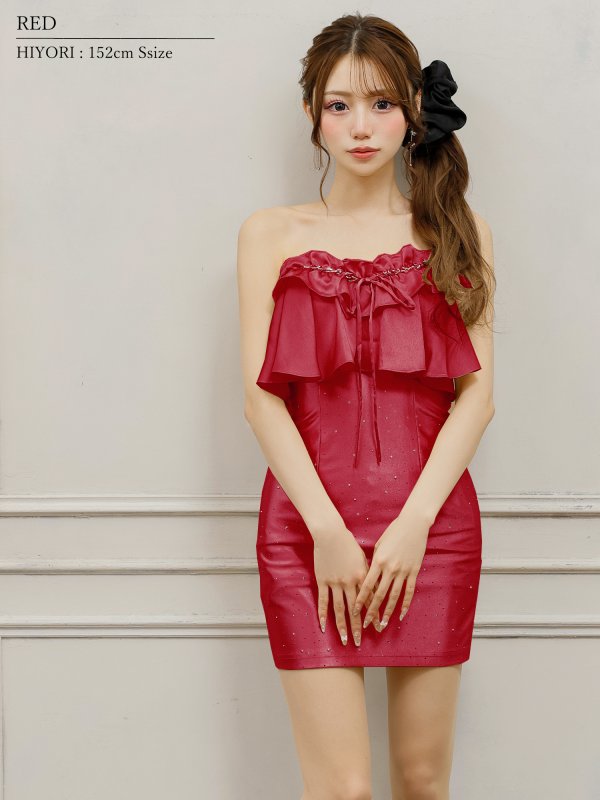 レッド モデル：ひより　身長：152cm　着用サイズ：Sサイズ