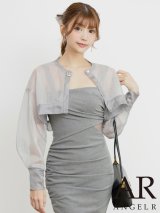 【予約商品/10月中旬-10月下旬発送予定】【ファッション小物：ボレロ】【ANGEL R/エンジェルアール】ロングスリーブ/ メッシュ/ ボタン/ ボレロ[OF02]