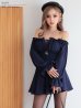 ネイビー　モデル：葉月芽生　身長：157cm　着用サイズ：Sサイズ