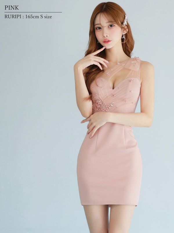 ピンク　モデル：るりぴ　身長：165cm　着用サイズ：Sサイズ