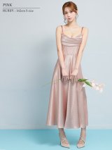 【予約商品/1月上旬-1月中旬発送予定】【ANGEL R/エンジェルアール】バストシャーリング/ ドット/ キャミソール/ フレア/ ロングドレス/ キャバドレス long[OF2]