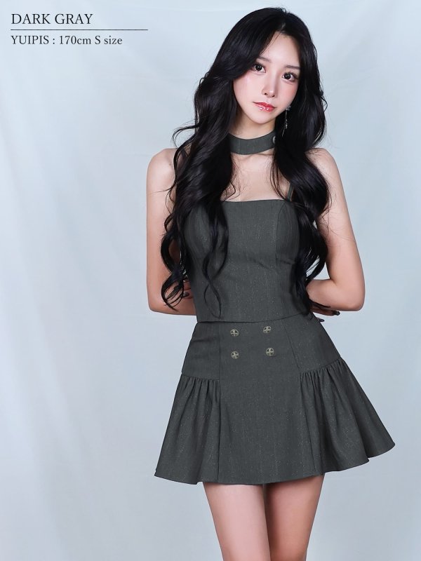 ダークグレー　モデル：ゆいぴす　身長：170cm　着用サイズ：Sサイズ