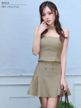 【予約商品/2月上旬-2月中旬発送予定】XSサイズあり【ANGEL R/エンジェルアール】チョーカーデザイン/ ボタン/ セパレート/ Aライン/ フレア/ マイクロミニドレス/ キャバドレス[OF2]