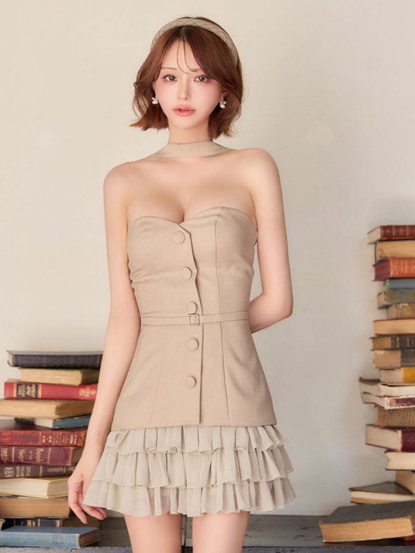 ベージュ モデル：れみれみ　身長：163cm　着用サイズ：Sサイズ