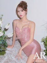 【予約商品/2月中旬-2月下旬発送予定】XSサイズあり【ANGEL R/エンジェルアール】Vカット/ フロントフラワーデザイン/ ベアトップ/ 2way/ ビジュー/ パール/ フリル/ タイト/ ミニドレス/ キャバドレス[OF2]