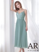 【予約商品/4月上旬-4月中旬発送予定】【ANGEL R/エンジェルアール】アッパーフラワーデザイン/ ウエストマーク/ ビジュー/ シフォン/ フレア/ ワンピース/ ミディアムドレス/ キャバドレス long[OF2]