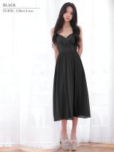 【予約商品/4月上旬-4月中旬発送予定】【ANGEL R/エンジェルアール】アッパーフラワーデザイン/ ウエストマーク/ ビジュー/ シフォン/ フレア/ ワンピース/ ミディアムドレス/ キャバドレス long[OF2]