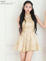 【予約商品/6月上旬-6月中旬発送予定】XSサイズあり【ANGEL R/エンジェルアール】ホルターネック/ リボン/ ウエストマーク/ シフォン/ フレア/ マイクロミニドレス/ キャバドレス[OF2]