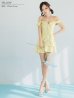 イエロー　モデル：葉月芽生　身長：157cm　着用サイズ：Sサイズ