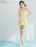イエロー　モデル：葉月芽生　身長：157cm　着用サイズ：Sサイズ