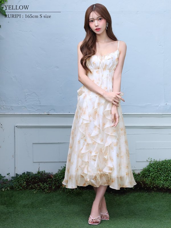 イエロー　 モデル：るりぴ　身長：165cm　着用サイズ：Sサイズ