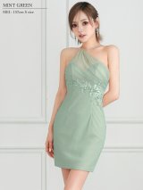 【予約商品/6月上旬-6月中旬発送予定】XSサイズあり【ANGEL R/エンジェルアール】アシンメトリーホルターネック/ バストシアー/ ストレッチ/ フラワー刺繍/ ビジュー/ スパンコール/ タイト/ミニドレス/ キャバドレス[OF2]