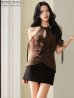 ブラウンxブラック　モデル：ゆいぴす　身長：170cm　着用サイズ：Sサイズ