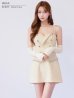 ベージュ　モデル：るりぴ　身長：165cm　着用サイズ：Sサイズ