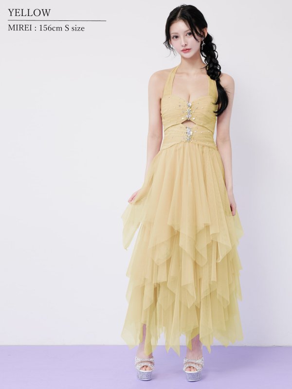 イエロー　モデル：ミレイ　身長：156cm　着用サイズ：Sサイズ