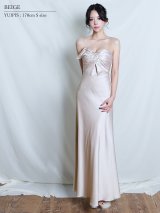 【予約商品/2月中旬-2月下旬発送予定】【ANGEL R/エンジェルアール】フロントドレープデザイン/ ベアトップ/ ビジュー/ パール/ 2way/ フレア/ ワンピース/ ロングドレス/ キャバドレス long[OF2]