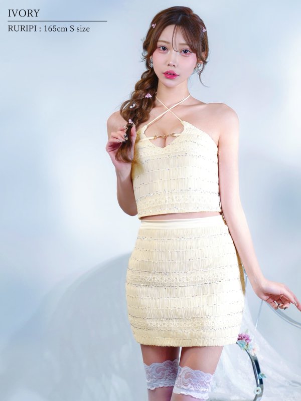 アイボリー モデル：るりぴ　身長：165cm　着用サイズ：Sサイズ