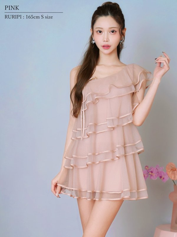 ピンク　モデル：るりぴ　身長：165cm　着用サイズ：Sサイズ