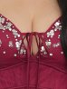 ワインレッド　モデル：ゆいぴす　身長：170cm　着用サイズ：Sサイズ