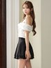 ホワイト×ブラック モデル：るりぴ　身長：165cm　着用サイズ：Sサイズ