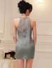 グレー　モデル：ゆいぴす　身長：170cm　着用サイズ：Sサイズ