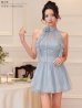 ブルー　モデル：ゆいぴす　身長：170cm　着用サイズ：Sサイズ