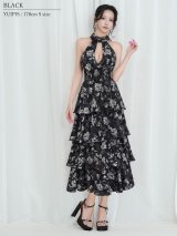 【予約商品/11月上旬-11月中旬発送予定】【ANGEL R/エンジェルアール】アメスリ/ 花柄/ ティアードフリル/ フレア/ ワンピース/ ロングドレス/ キャバドレス[OF2]