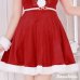 画像5: 【即日発送】【X'mas5点セット】バックリボンシアーレースフレアサンタコスプレ[YMT]