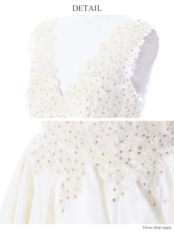 画像14: Lサイズあり!!【Lip line/リップライン】ケミカルレース/フリル/フレア/ミニドレス /キャバドレス[HC03]