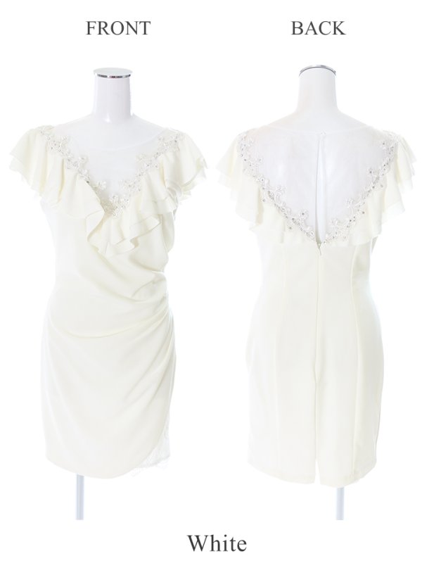 画像9: 【Lip line/リップライン】フリル/タックデザイン/タイト/ミニドレス /キャバドレス[HC03]