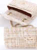 画像4: 【BAG】ツイードバッグ/メタルチェーン/ツイード/ハンドバッグ/ショルダーバッグ/2way【IM】【Fサイズ/2カラー】[OF04] (4)