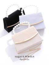 【BAG】2WAYバッグ/ハンドバッグ/ショルダーバッグ/チェーン/パール【Fサイズ/3カラー】[OF04] 【IM】
