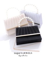 【BAG】2WAYバッグ/ハンドバッグ/ショルダーバッグ/チェーン/パール【Fサイズ/3カラー】[OF04] B073