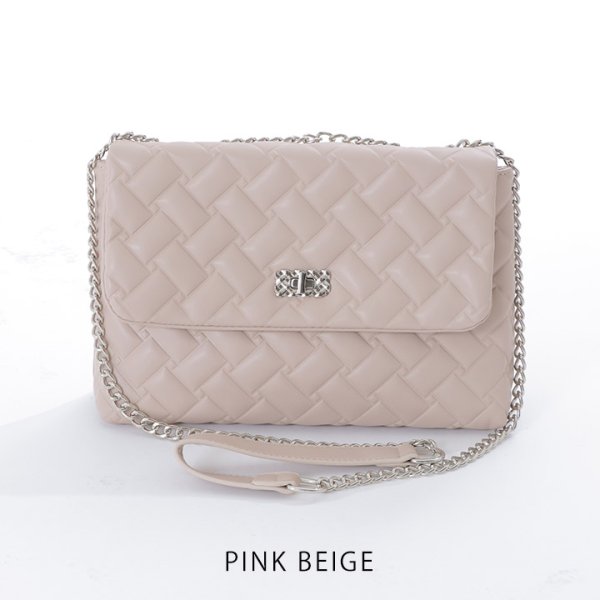 画像3: キルティングショルダーバッグ/チェーン【Fサイズ/3カラー】[OF04] 【IM】