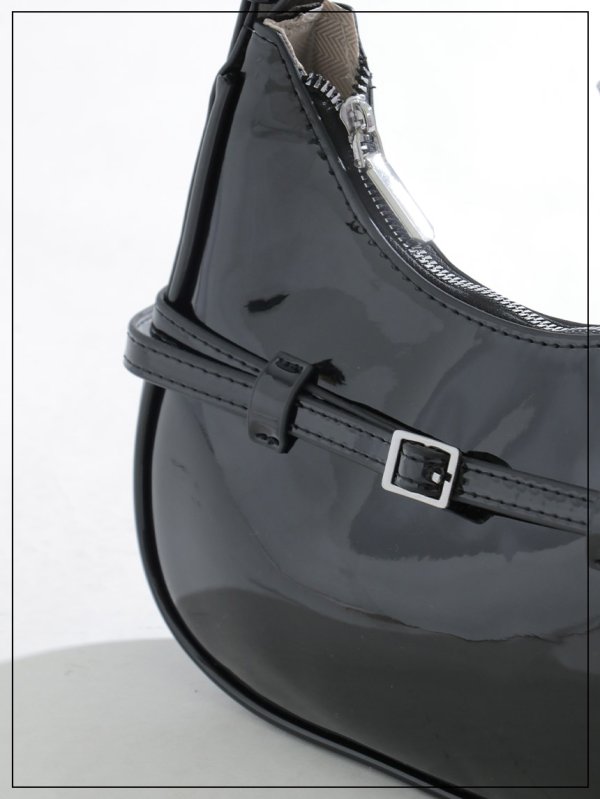 画像7: 【バッグ】エナメルハーフムーンバッグ【Fサイズ/4カラー】[OF03]