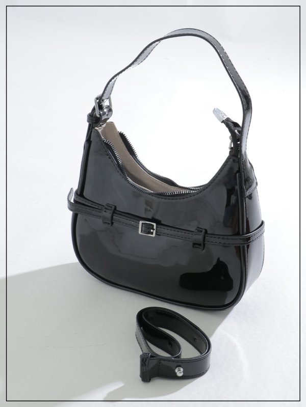 画像9: 【バッグ】エナメルハーフムーンバッグ【Fサイズ/4カラー】[OF03]