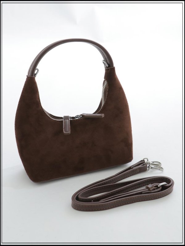 画像6: 【バッグ】ブラウンハーフムーンバッグ【Fサイズ/1カラー】[OF03]