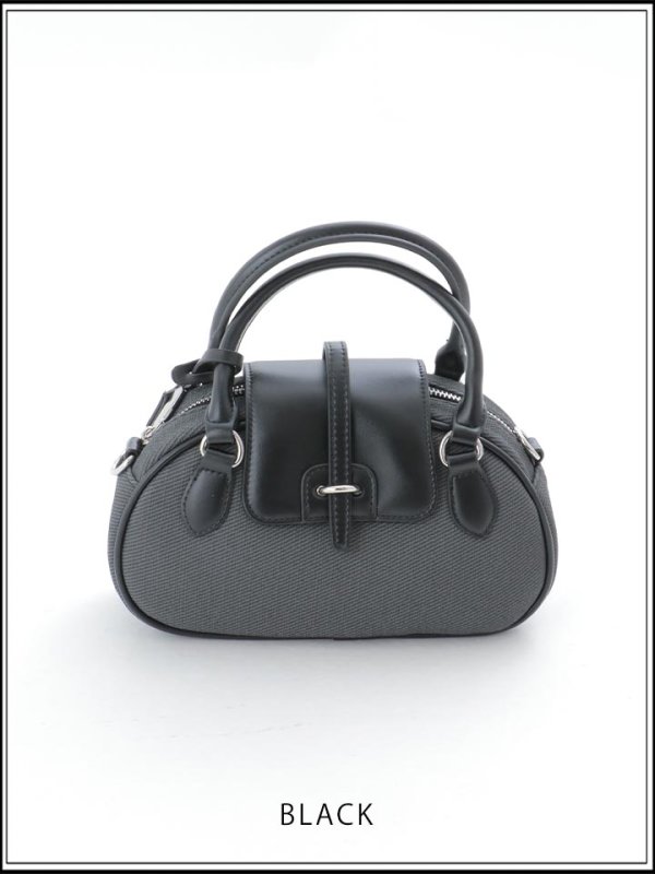 画像3: 【バッグ】キャンバスバイカラーミニバッグ【Fサイズ/3カラー】[OF03]