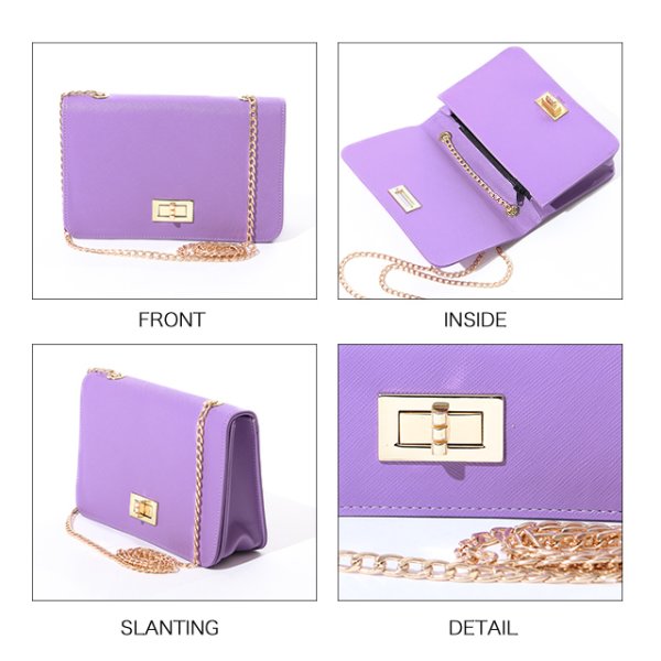 画像8: 鮮やかカラーフェイクレザーバッグ【4color】[OF04]