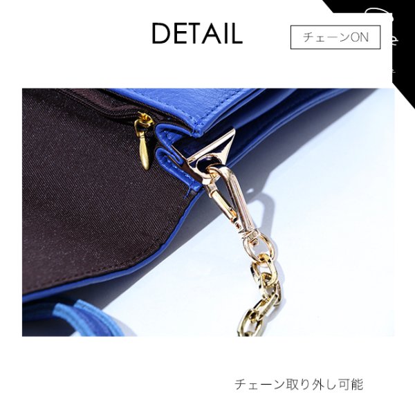 画像5: フェイクレザークラッチバッグ[OF04]