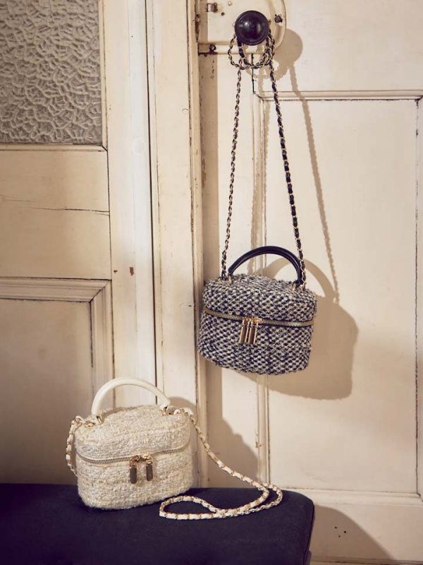 画像11: 【バッグ】チェーンツイードバニティバッグ【2カラー】[OF03] 【IM】